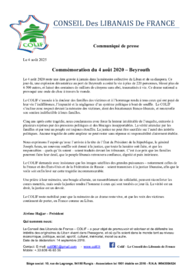 2025-08-04 – Commémoration explosion du port de Beyrouth -4 aout 2020